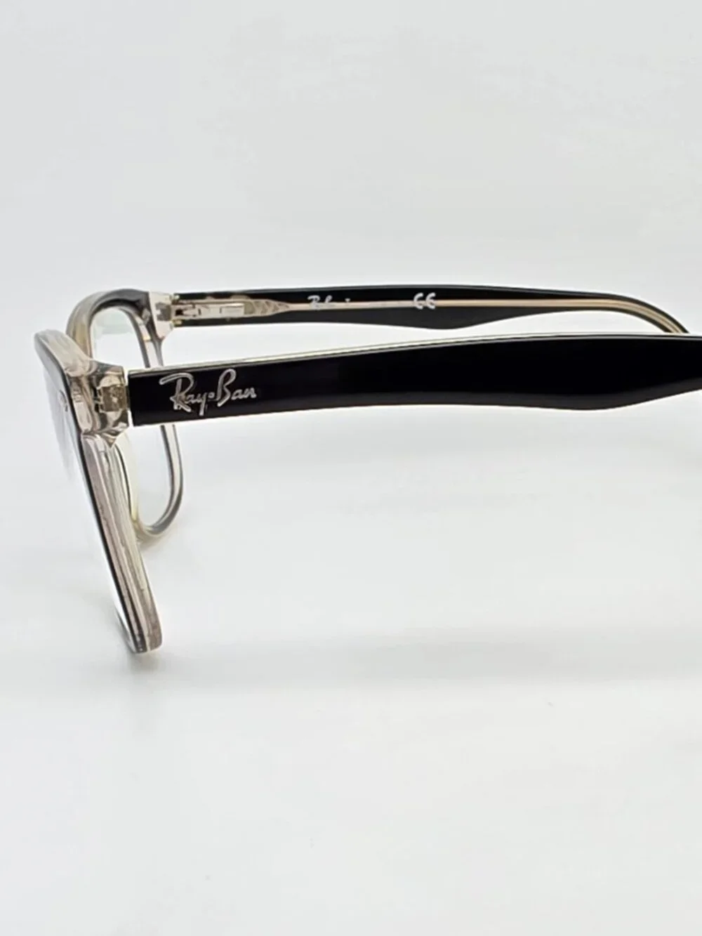 Ray-Ban RB5285 2034 Black on Clear Eyeglasses Frame w/ Flexhinge and Case 53mm